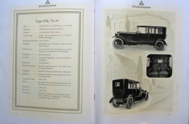Duerkopp Motorcars Modelprogram 1924 Carbrochure (7667)
